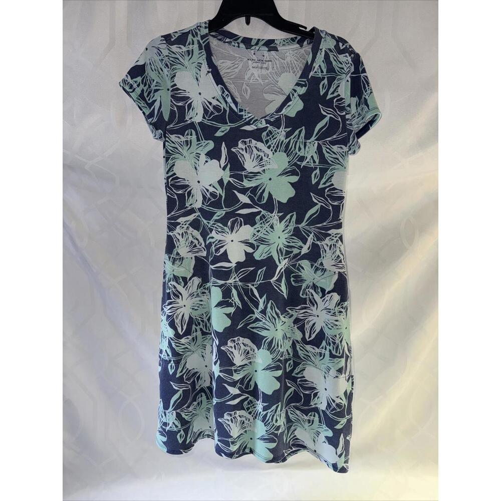 Marc New York Women's Size S Short Sleeve V-Neck Dress Floral Pockets